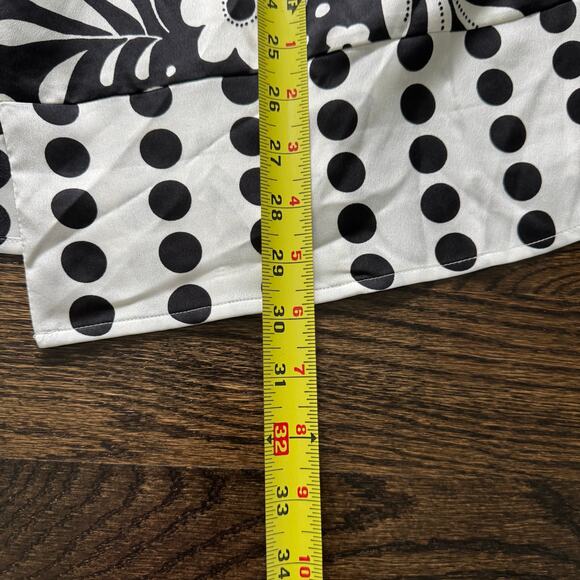 Ann Taylor Black and White Kimono Jacket Size Large NEW Open Jacket Career Silky - Picture 8 of 10